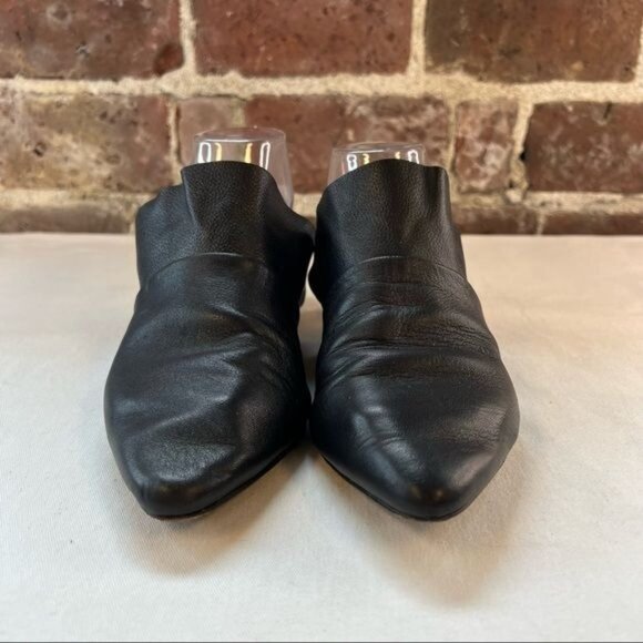 Free People Siena Slip on Black Leather Mule Sz 36.5 US 6 - Picture 3 of 9